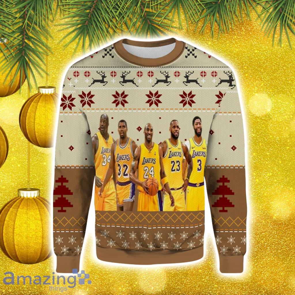Basketball Los Angeles Lakers Ugly Christmas 3D Sport Gift For Big Fans image Basketball Los Angeles Lakers Ugly Christmas 3D Sport Gift For Big Fans Product Photo 1