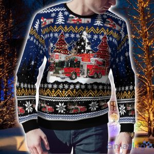 Batavia (Town), Genesee County, New York, Batavia Town Fire Department Aop Ugly Sweater Holiday Sweater Gift Product Photo 2