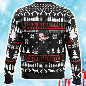 Be Kind To Animals John Wick Ugly Christmas Sweater Xmas Gift For Men Women Product Photo 2