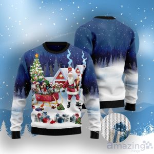 Beagle Santa Sled Ugly Christmas Sweater Product Photo 3