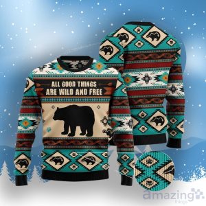 Bear Wild And Free Ugly Christmas Sweater image Bear Wild And Free Ugly Christmas Sweater Product Photo 3