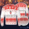 Beck’s Beer Ugly Christmas Sweater Pine Trees Reindeer Pattern Beer Loves Beck’s ugly sweater