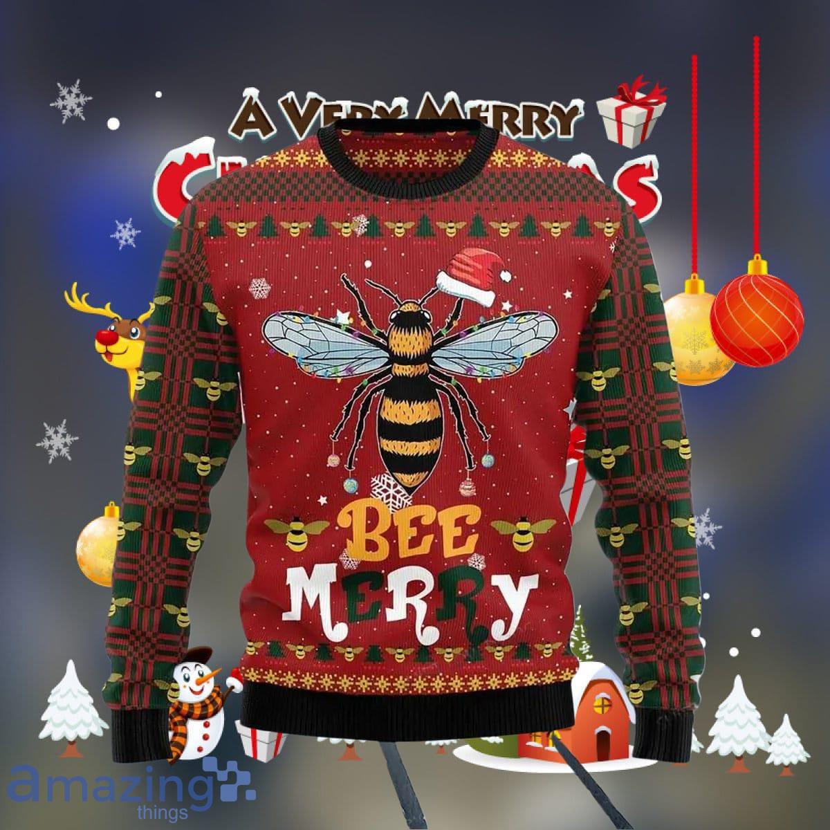 Bee Hat Merry Christmas Ugly Christmas Sweater Gift For Men And Women Product Photo 1