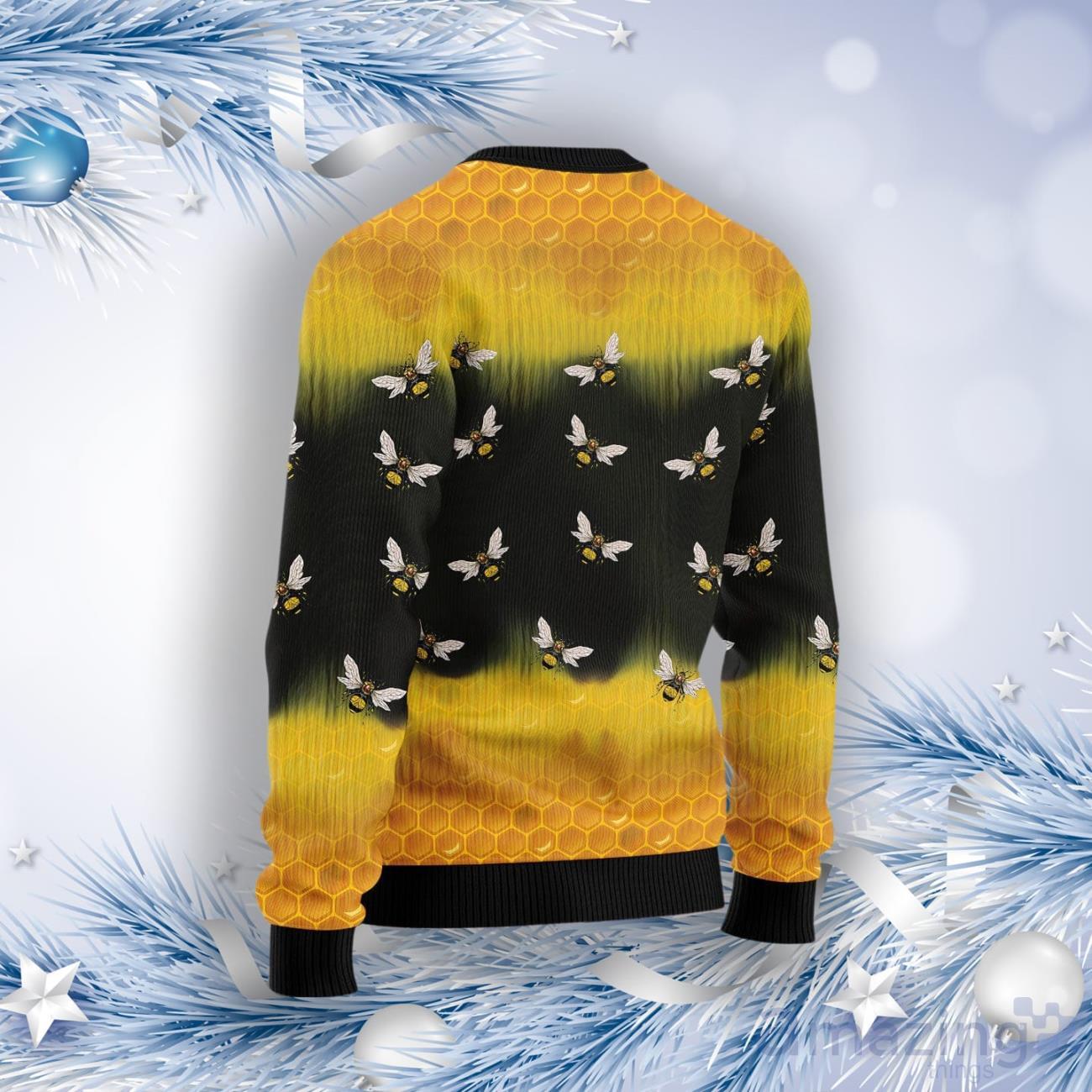 Bee Tie Dye Ugly Christmas Sweater image Bee Tie Dye Ugly Christmas Sweater Product Photo 2