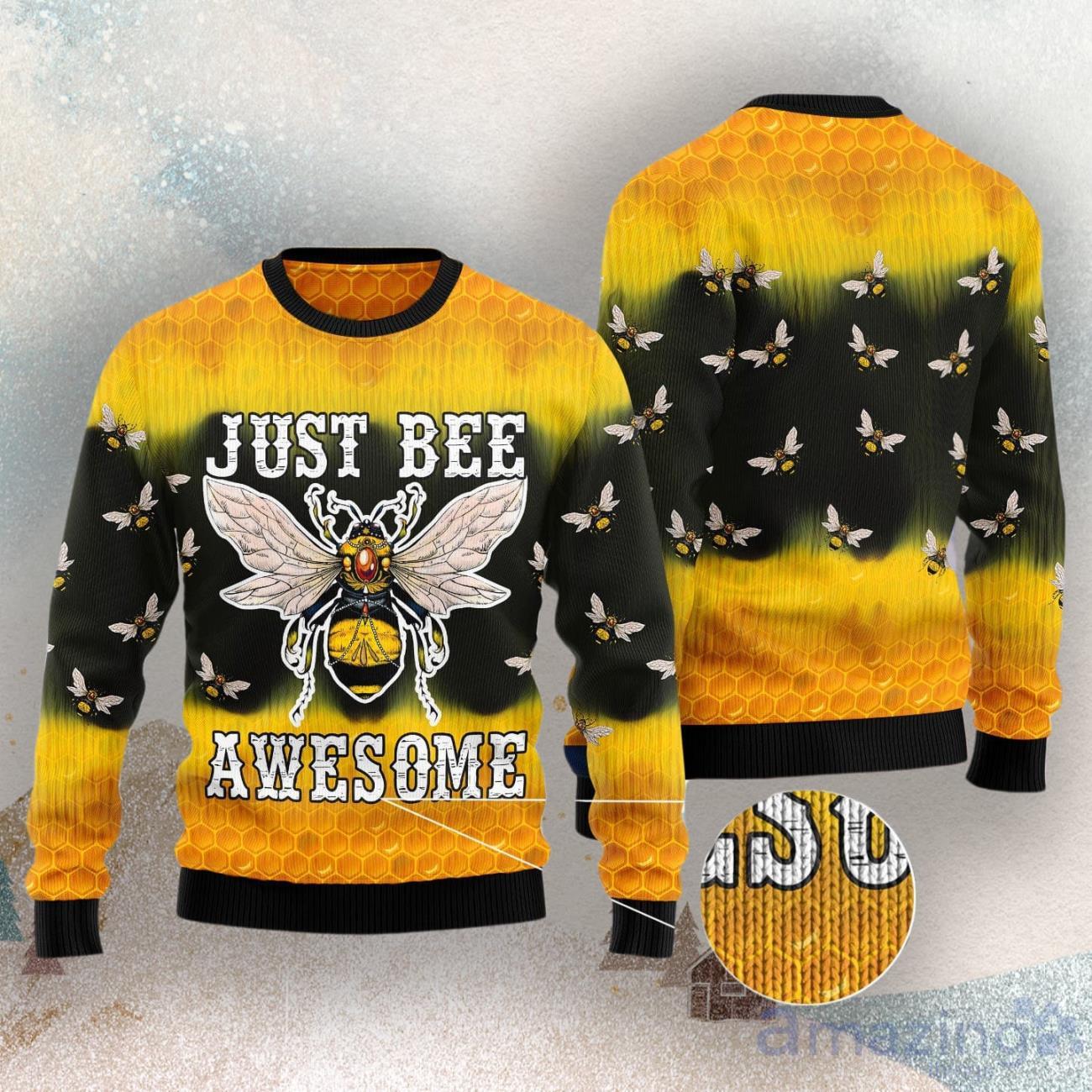 Bee Tie Dye Ugly Christmas Sweater image Bee Tie Dye Ugly Christmas Sweater Product Photo 3