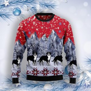 Bernese Mountain Dog Snow Ugly Christmas Sweater Product Photo 1