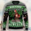 Bigfoot Through Snow Ugly Christmas Sweater