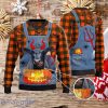 Black Angus Cattle Lovers Halloween Costume Denim Bib Ugly Christmas Sweater Style Gift