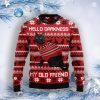 Black Cat Hello Darkness My Old Friend Ugly Christmas Sweater For Everyone