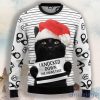 Black Cat Knocked Down Xmas Tree Ugly Christmas Sweater For Men & Women