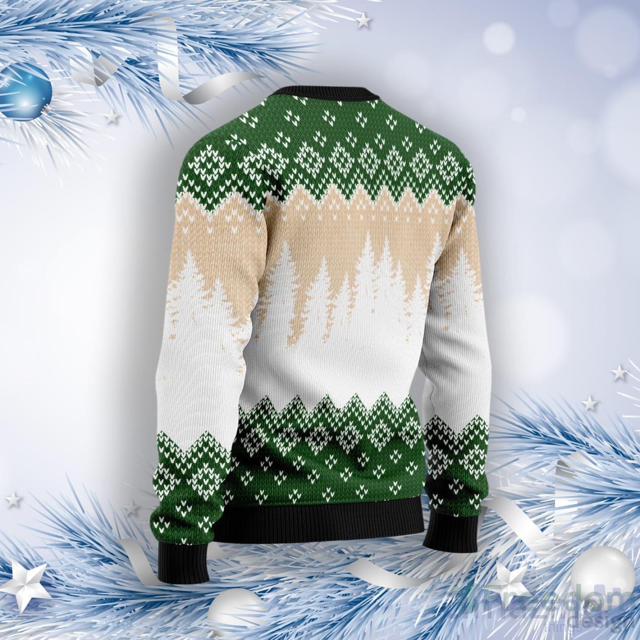 Black and white top christmas sweater mens