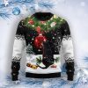 Black Cat Mirror Ugly Christmas Sweater