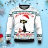 Black Cat Naughty List Ugly Cat Christmas Sweater