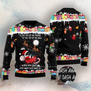 Black Cat Sleigh Christmas Ugly Christmas Sweater Product Photo 3
