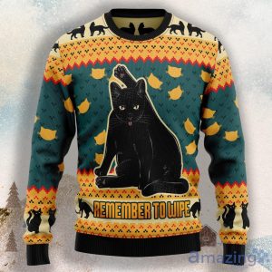 Black Cat Ugly Christmas Sweater For Men & Women Product Photo 1
