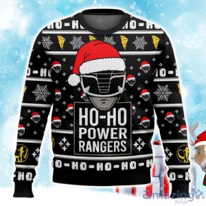 Black Ranger Ho-Ho Power Rangers Ugly Christmas Sweater Product Photo 1
