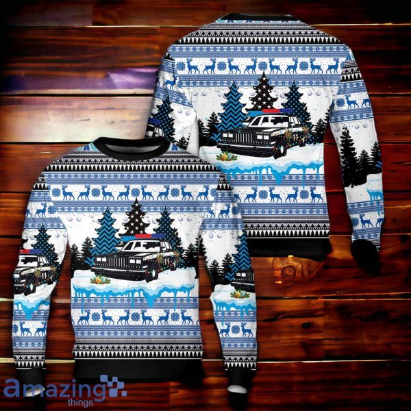 Thin blue hotsell line christmas sweater