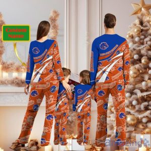 Boise State Broncos Custom Name Christmas Pajamas For Fans Product Photo 2