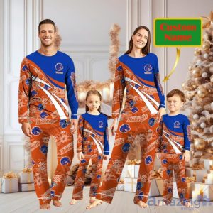 Boise State Broncos Custom Name Christmas Pajamas For Fans Product Photo 1