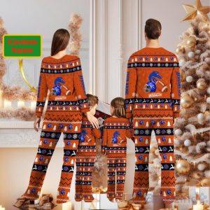 Boise State Broncos Personalized Christmas Pajamas For Fans image Boise State Broncos Personalized Christmas Pajamas For Fans Product Photo 2