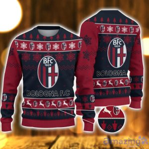 Bologna Fc 1909 Ugly Christmas Sweater Snowflake Pattern Pattern 3D Sweater Holiday Gift Ideas For Men And Women Product Photo 1