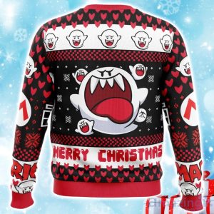 Boo Super Mario Bros Ugly Christmas Sweater Xmas Gift For Men Women image Boo Super Mario Bros Ugly Christmas Sweater Xmas Gift For Men Women Product Photo 2
