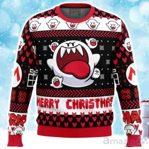 Boo Super Mario Bros Ugly Christmas Sweater Xmas Gift For Men Women Product Photo 1