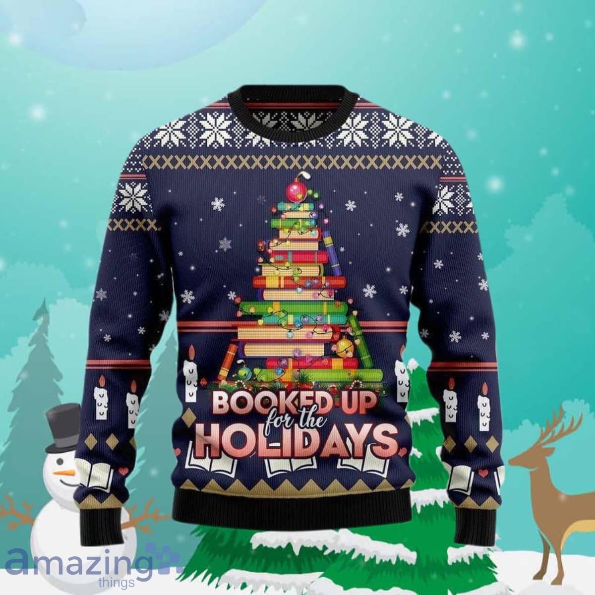 Book Christmas Tree Ugly Christmas Sweater Special Gift For Loved Ones image Book Christmas Tree Ugly Christmas Sweater Special Gift For Loved Ones Product Photo 1