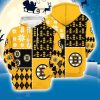 Boston Bruins 3D Hooodie Ugly Sweater Sweatshirt Christmas Pattern Ice Hockey NHL Fans
