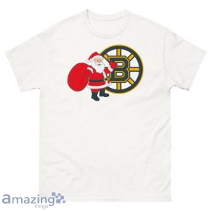 Boston Bruins Santa Claus Logo Christmas T Shirt Product Photo 2