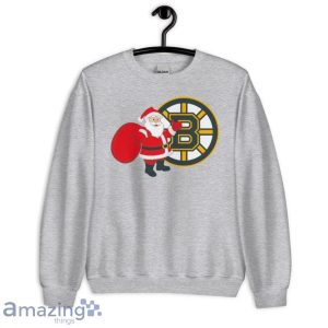 Boston Bruins Santa Claus Logo Christmas T Shirt Product Photo 4