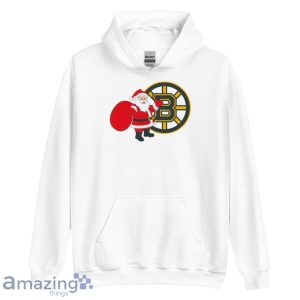 Boston Bruins Santa Claus Logo Christmas T Shirt Product Photo 5