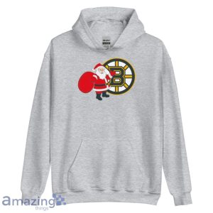 Boston Bruins Santa Claus Logo Christmas T Shirt Product Photo 6
