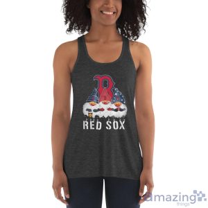Boston Red Sox Logo Gnomies Shirt Christmas Gift - Women's Flowy Racerback Tank
