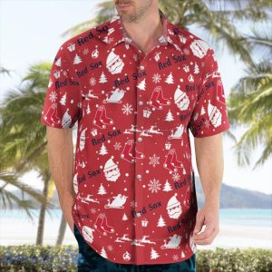 Boston Red Sox Santa Claus Christmas Pattern Cute Christmas Gift Hawaiian Shirt image Boston Red Sox Santa Claus Christmas Pattern Cute Christmas Gift Hawaiian Shirt Product Photo 4
