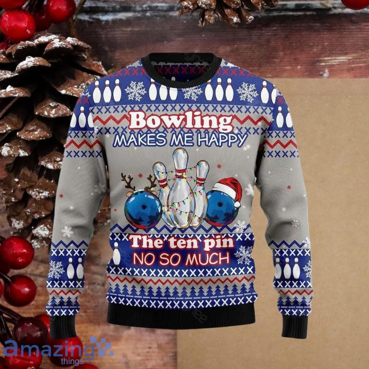 Bowling Merry Christmas Christmas Ugly Christmas Sweater Style Gift For Men And Women image Bowling Merry Christmas Christmas Ugly Christmas Sweater Style Gift For Men And Women Product Photo 1
