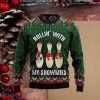 Bowling Rollin With My Snowmies Ugly Christmas Sweater Style Gift For Men And Women