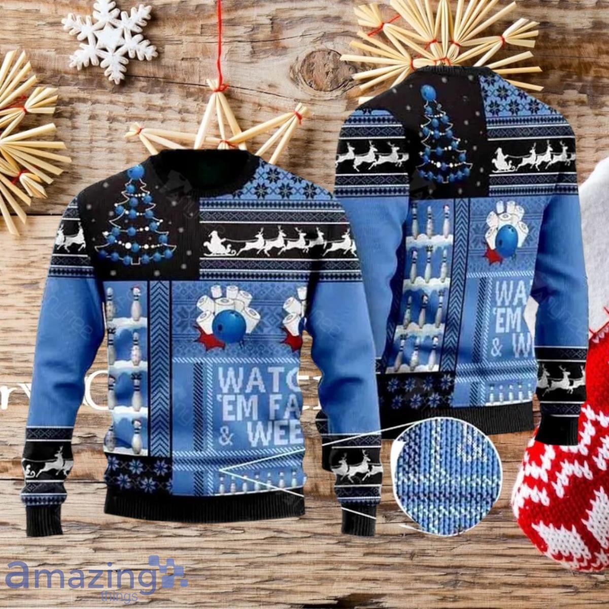 Bowling Watch Em Fall Weep Ugly Christmas Sweater Style Gift For Men And Women image Bowling Watch Em Fall Weep Ugly Christmas Sweater Style Gift For Men And Women Product Photo 1