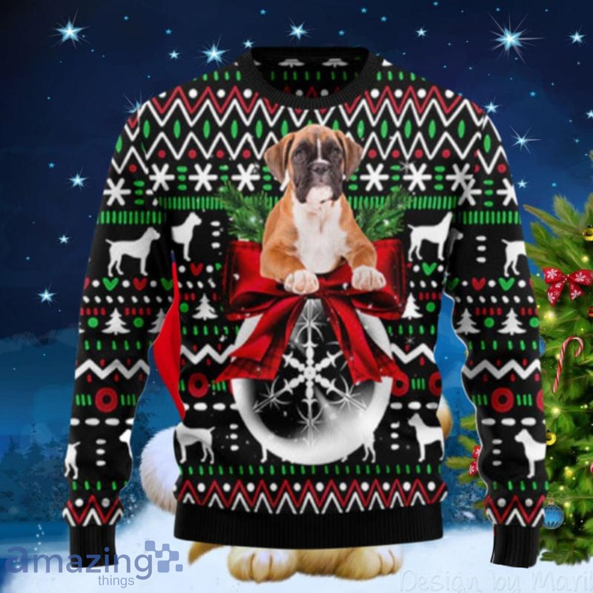 Boxer Xmas Ball Ugly Christmas Sweaters Impressive Gift image Boxer Xmas Ball Ugly Christmas Sweaters Impressive Gift Product Photo 1