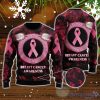Breast Cancer Awareness 3D Ugly Christmas Sweater Gift For Family Christmas Gift