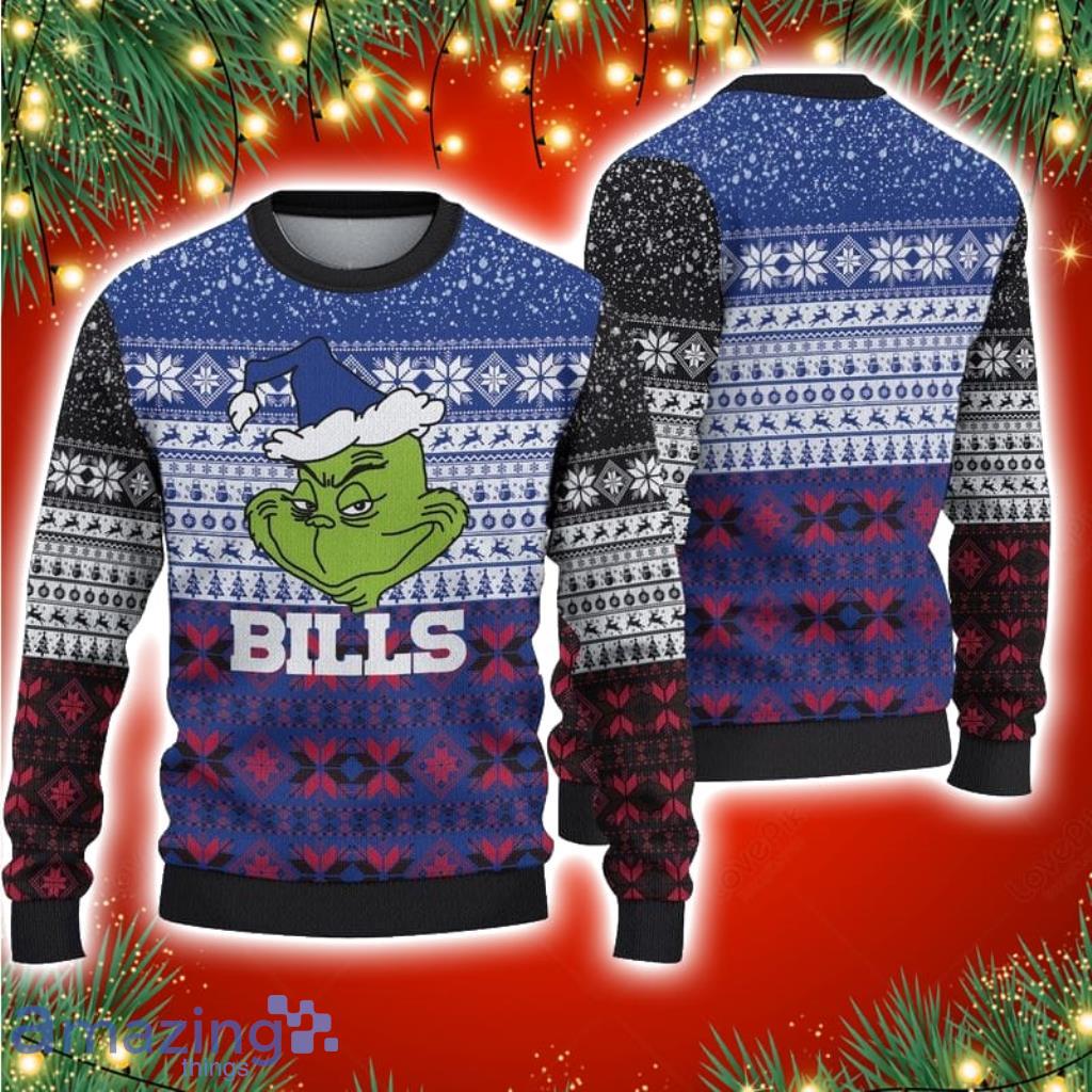 Buffalo Bills Christmas Grinch Limited Sport Ugly Christmas Sweater 3D image Buffalo Bills Christmas Grinch Limited Sport Ugly Christmas Sweater 3D Product Photo 1