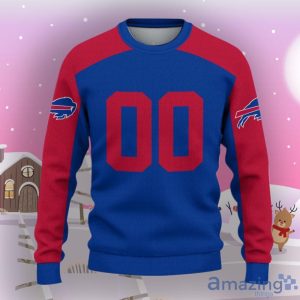 Buffalo Bills Ugly Sweater Custom Name And Number Hot Design For Christmas Gift Product Photo 2