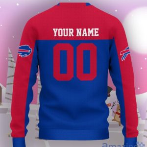 Buffalo Bills Ugly Sweater Custom Name And Number Hot Design For Christmas Gift Product Photo 3