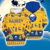 Buffalo Sabres 3D Hooodie Ugly Sweater Sweatshirt Christmas Pattern Grinch Custom Name Ice Hockey NHL Fans