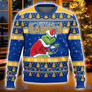Buffalo Sabres Grinch Ugly Christmas Sweater Christmas Gift For Sport Fans Product Photo 1
