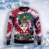 Bulldog Tie Dye Ugly Christmas Sweater