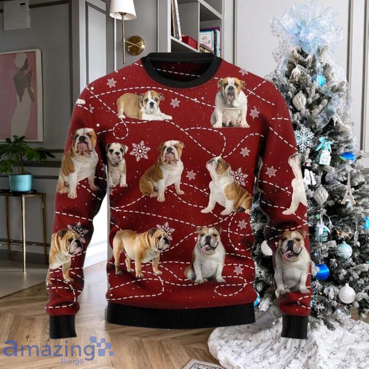 Bulldog sale ugly sweater