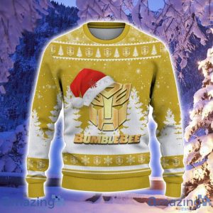 Bumblebee Santa Hat Pattern Ugly Christmas Sweater For Men And Women Product Photo 2