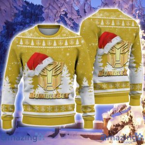 Bumblebee Santa Hat Pattern Ugly Christmas Sweater For Men And Women Product Photo 1