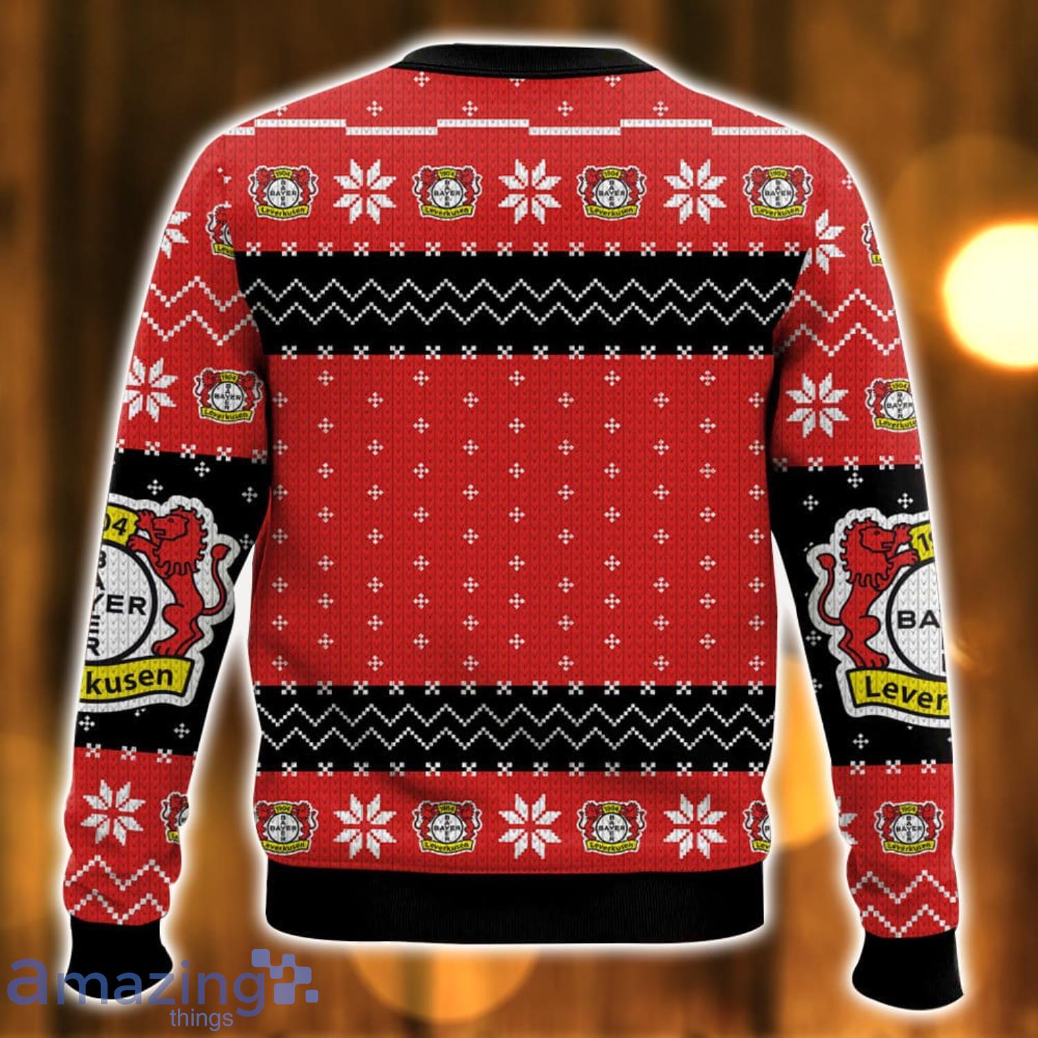 Bundesliga Bayer 04 Leverkusen Ugly Christmas Sweater Christmas Gift 3D printed Sweater image Bundesliga Bayer 04 Leverkusen Ugly Christmas Sweater Christmas Gift 3D printed Sweater Product Photo 2